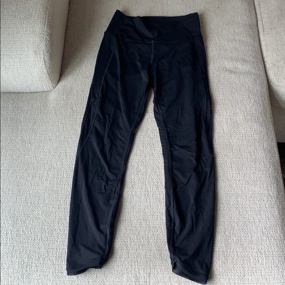 Lululemon Leggings with Mesh Panel on Sides